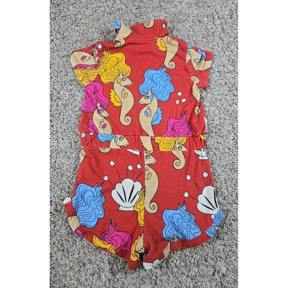 Mini Rodini Seahorse Playsuit Romper Red Size 80/86 (9-18M) - Picture 8 of 12